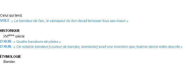 Définition bandeur Emile Littré