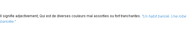 Définition bariolé ACAD 1835
