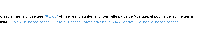 Définition basse-contre ACAD 1798