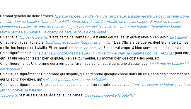 Définition bataillé ACAD 1798