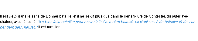 Définition batailler ACAD 1835