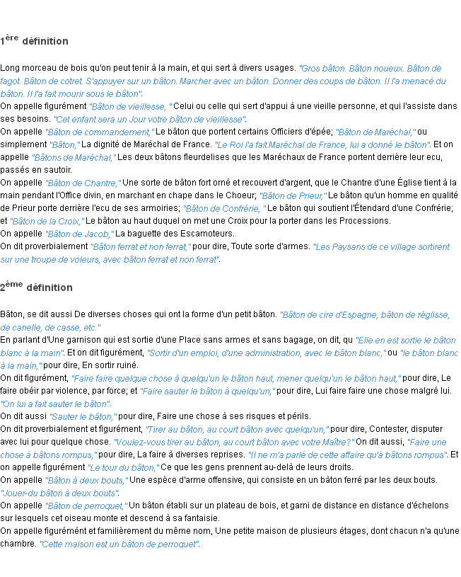 synonyme baton