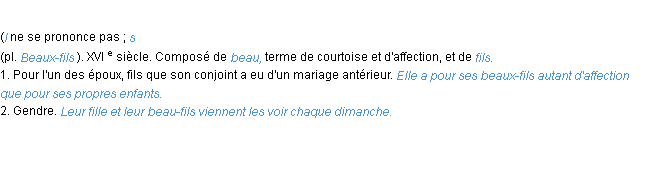 Définition beau-fils ACAD 1986