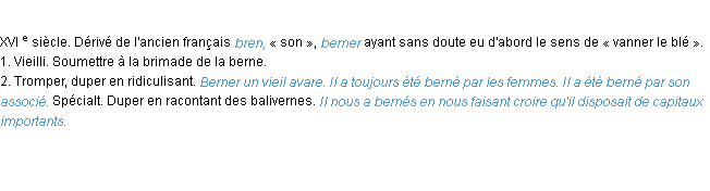 Définition berner ACAD 1986