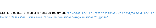 Définition bible ACAD 1798
