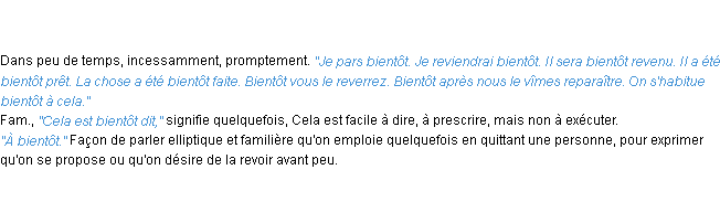 Définition bientôt ACAD 1835