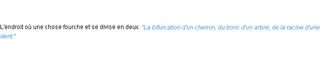 Définition bifurcation ACAD 1835