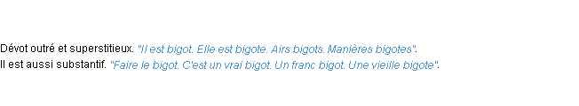 Définition bigot ACAD 1798