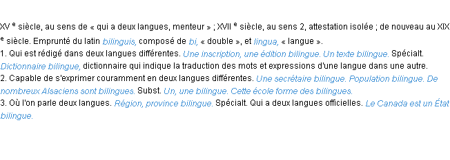 Définition bilingue ACAD 1986