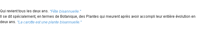 Définition bisannuel ACAD 1932