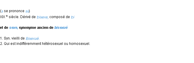 Définition bisexuel ACAD 1986