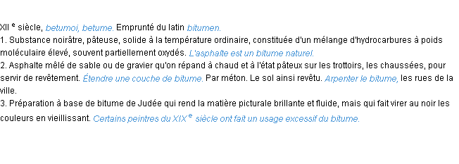 Définition bitume ACAD 1986