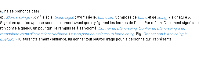 Blanc-seing