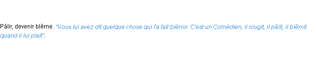 Définition blêmir ACAD 1798