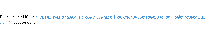 Définition blêmir ACAD 1835