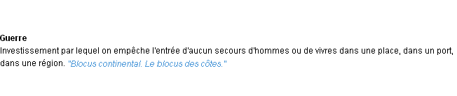 Définition blocus ACAD 1932