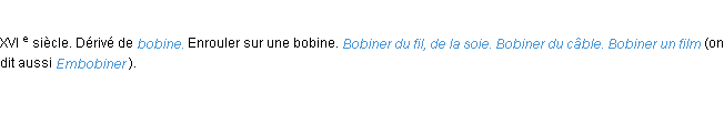 Définition bobiner ACAD 1986