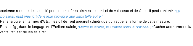 Définition boisseau ACAD 1932