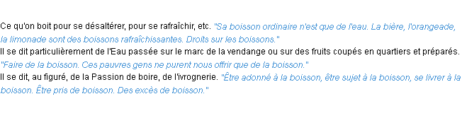 Définition boisson ACAD 1932