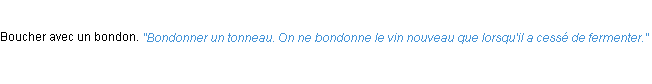 Définition bondonner ACAD 1932