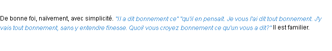 Définition bonnement ACAD 1932