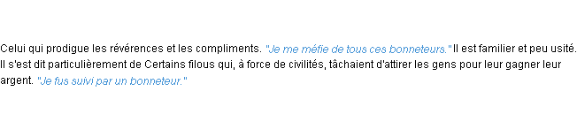 Définition bonneteur ACAD 1835