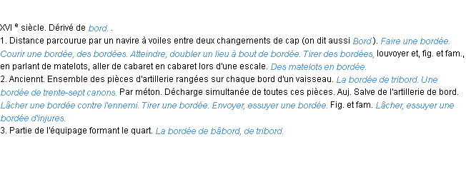 Définition bordée ACAD 1986
