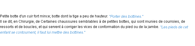 Définition bottine ACAD 1835