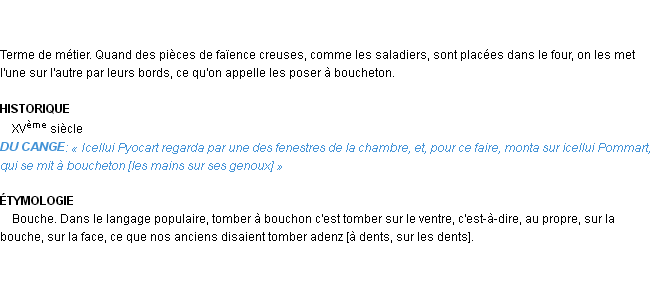 Définition boucheton Emile Littré