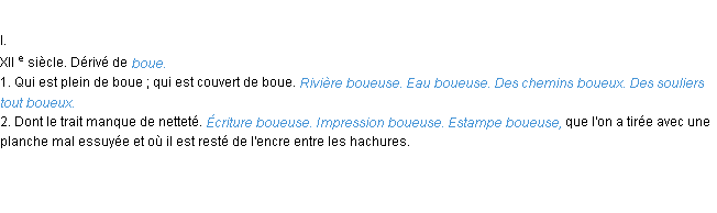 Définition boueux ACAD 1986