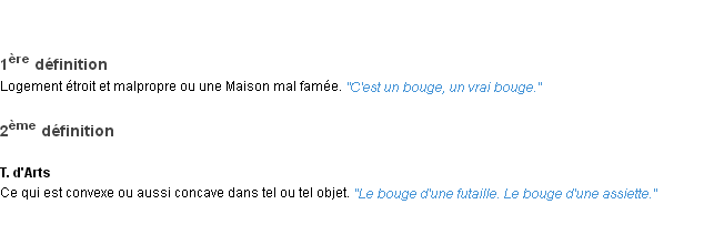 Définition bouge ACAD 1932