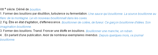 Définition bouillonner ACAD 1986