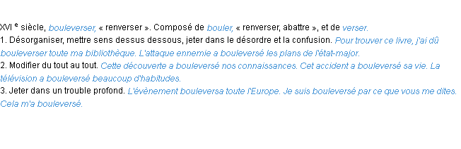 Définition bouleverser ACAD 1986