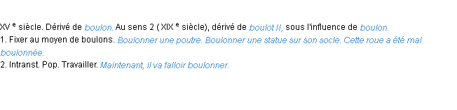 Définition boulonner ACAD 1986