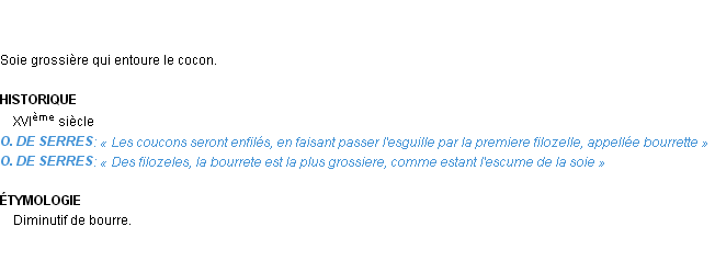 Définition bourrette Emile Littré