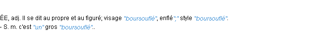 Définition boursouflé JF.Feraud