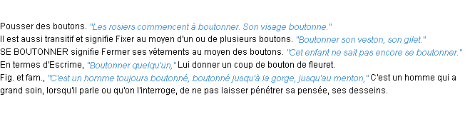 Définition boutonner ACAD 1932