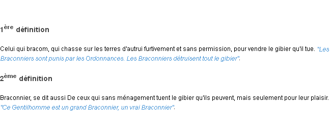 Définition braconnier ACAD 1798