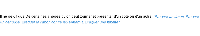 Définition braquer ACAD 1798