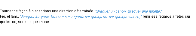 Définition braquer ACAD 1932