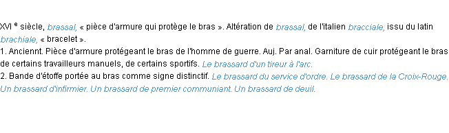 Définition brassard ACAD 1986