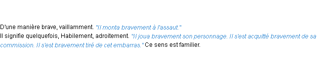 Définition bravement ACAD 1835