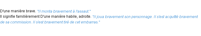 Définition bravement ACAD 1932