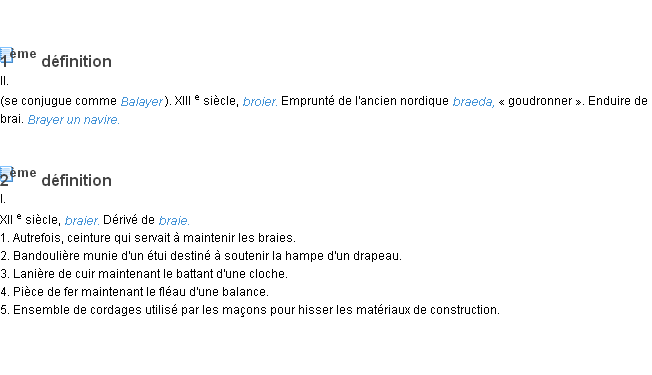 Définition brayer ACAD 1986