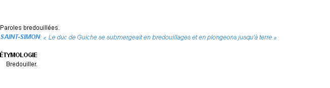 Définition bredouillage Emile Littré