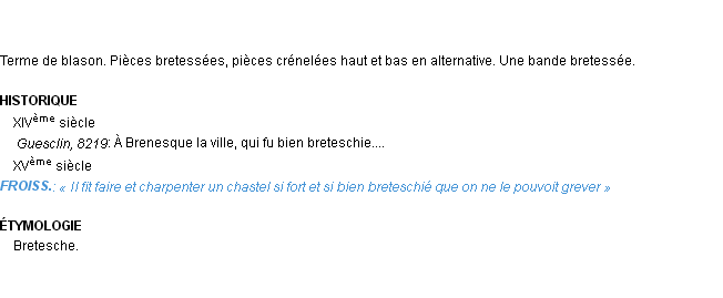 Définition bretesse Emile Littré