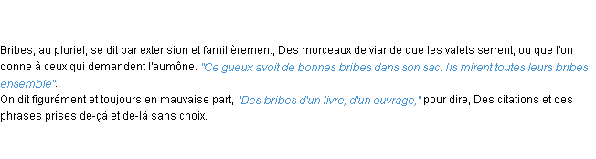 Définition bribes ACAD 1798