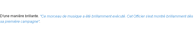 Définition brillamment ACAD 1798