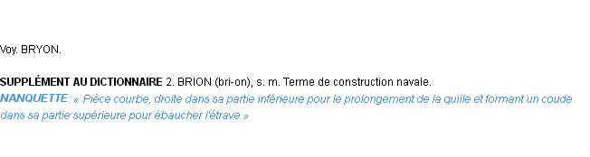 Définition brion Emile Littré