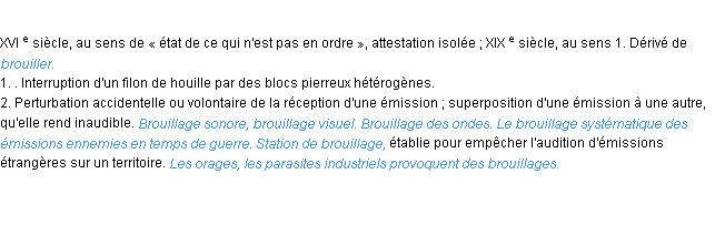 Définition brouillage ACAD 1986